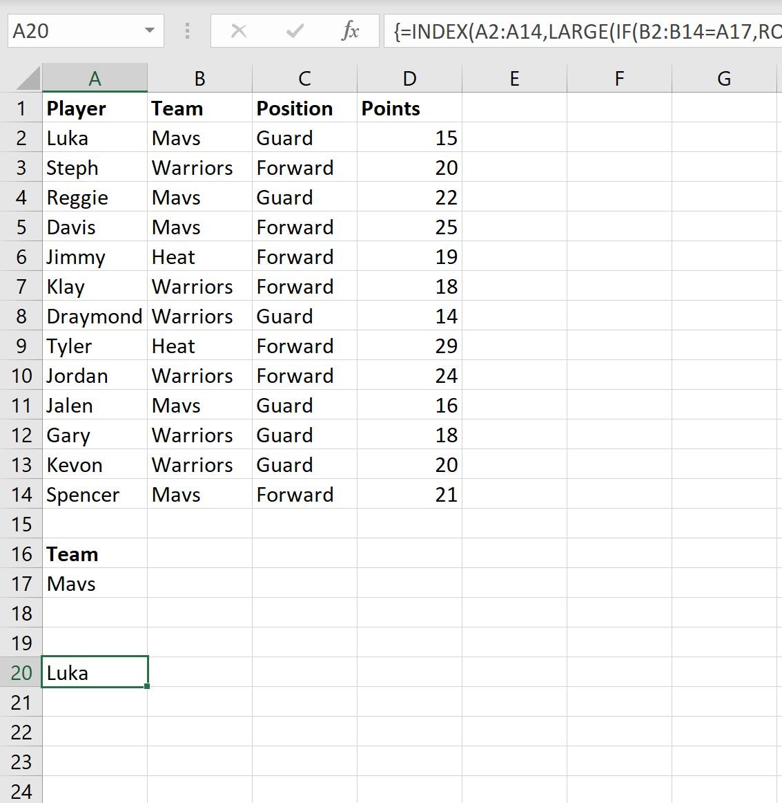 Excel random selection with criteria