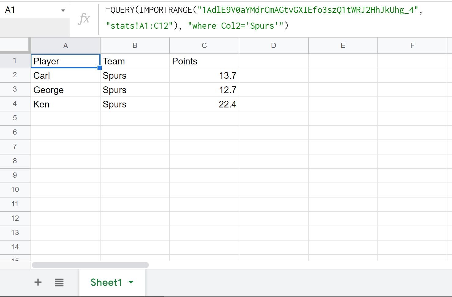 Google Sheets IMPORTRANGE with conditions