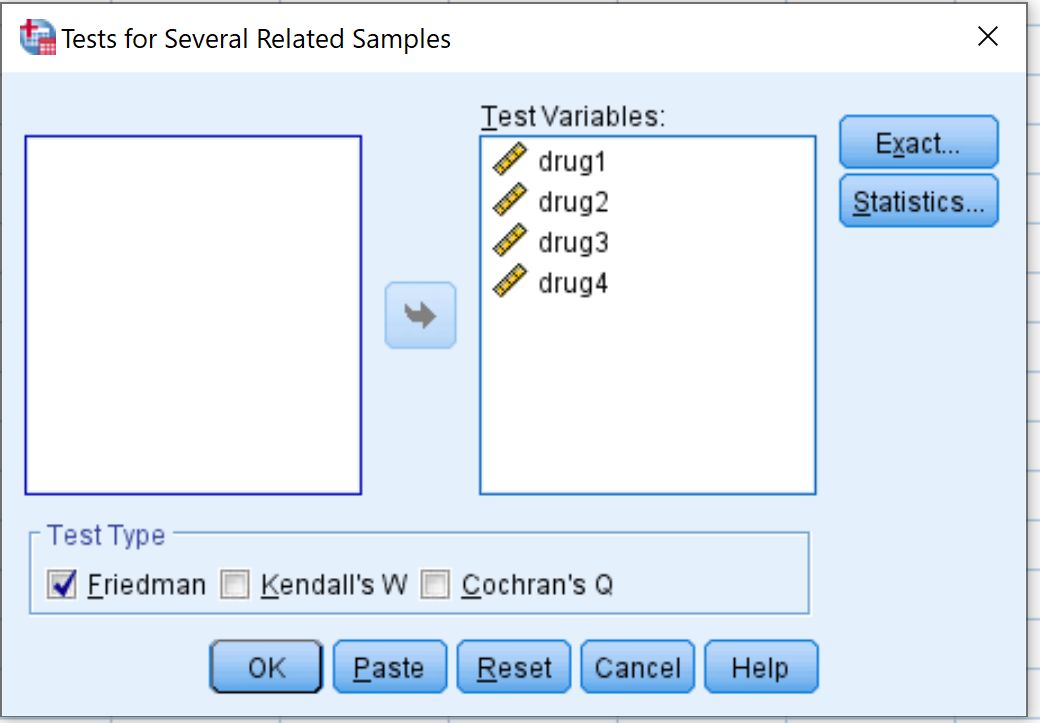 Friedman Test in SPSS
